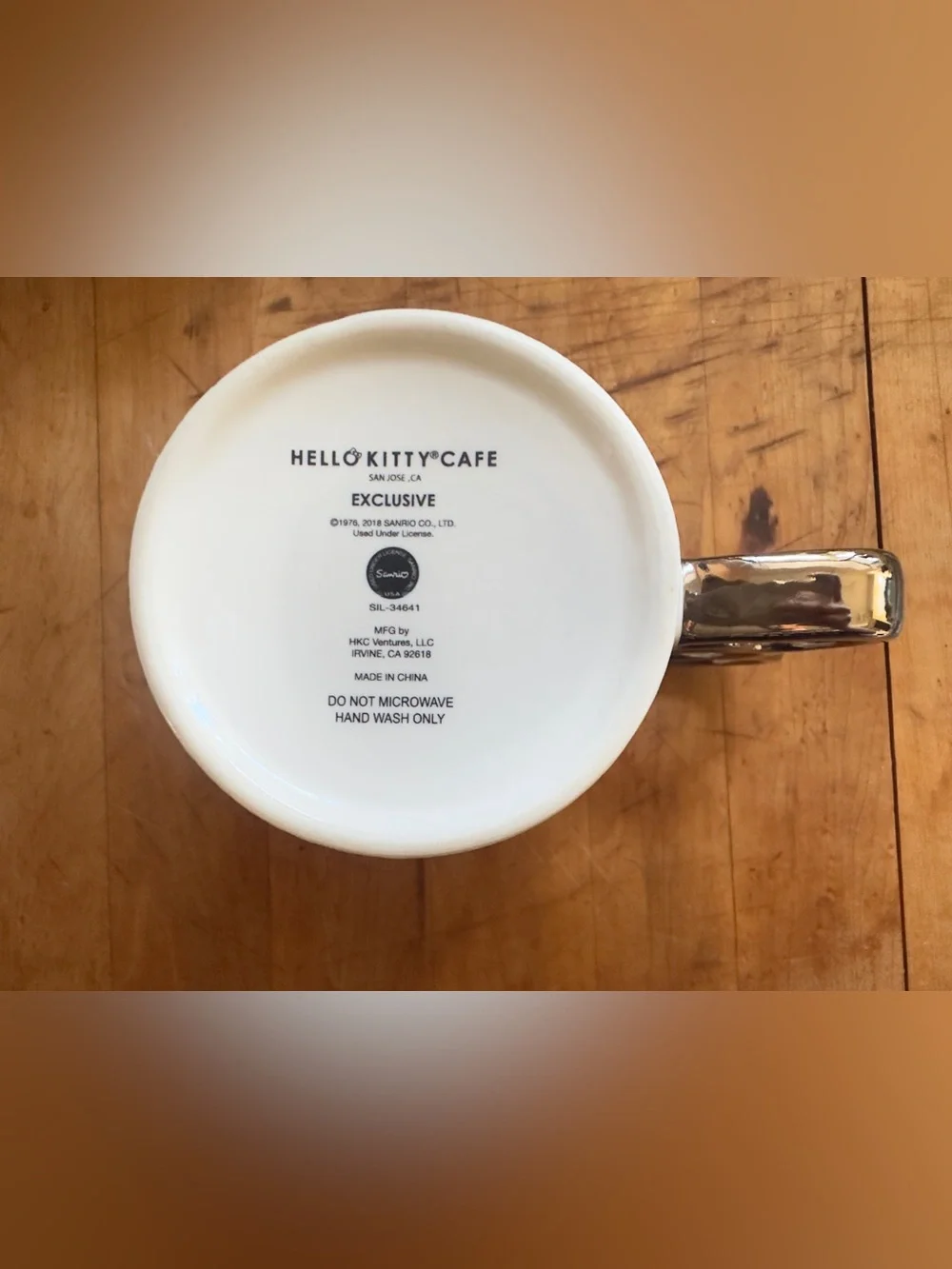 Limited Edition Hello Kitty Ceramic Mug with Silver Handle